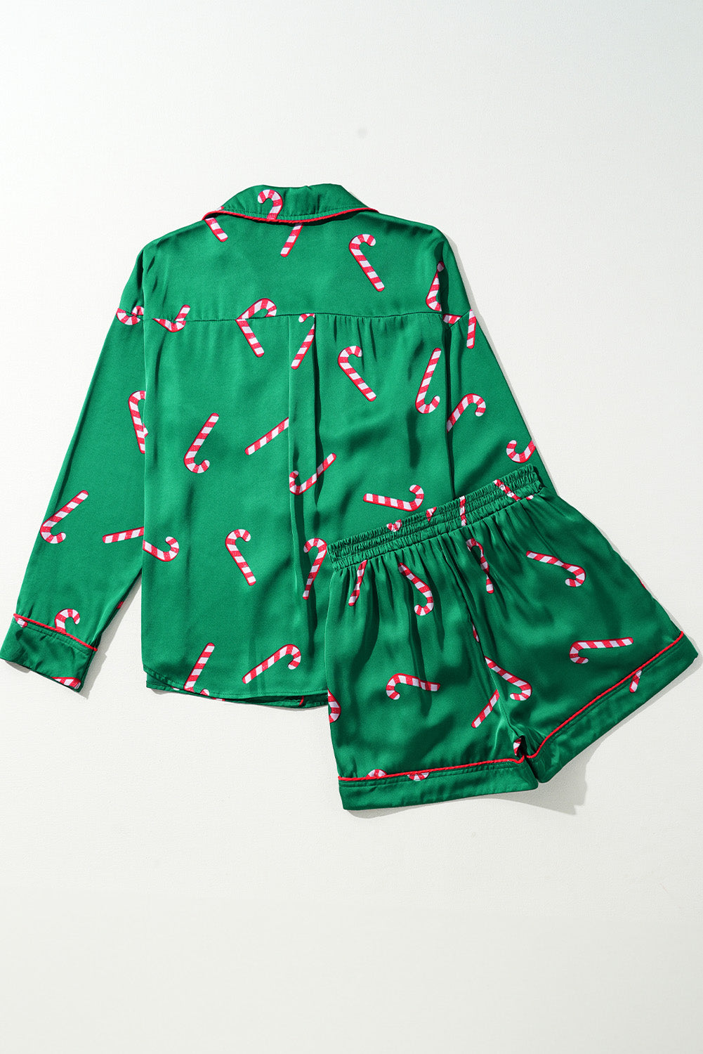 Christmas Candy Cane Shorts Set Pajamas