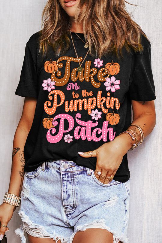 Pumpkin Patch Flower T Shirt