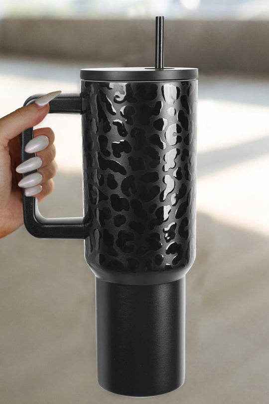 Black Leopard Polished Tumbler