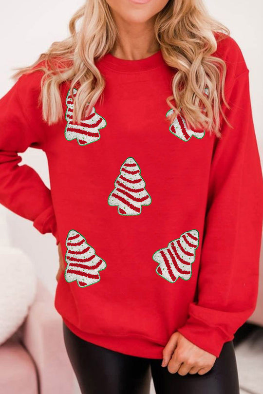  Christmas Trees Patch Sweatshirt