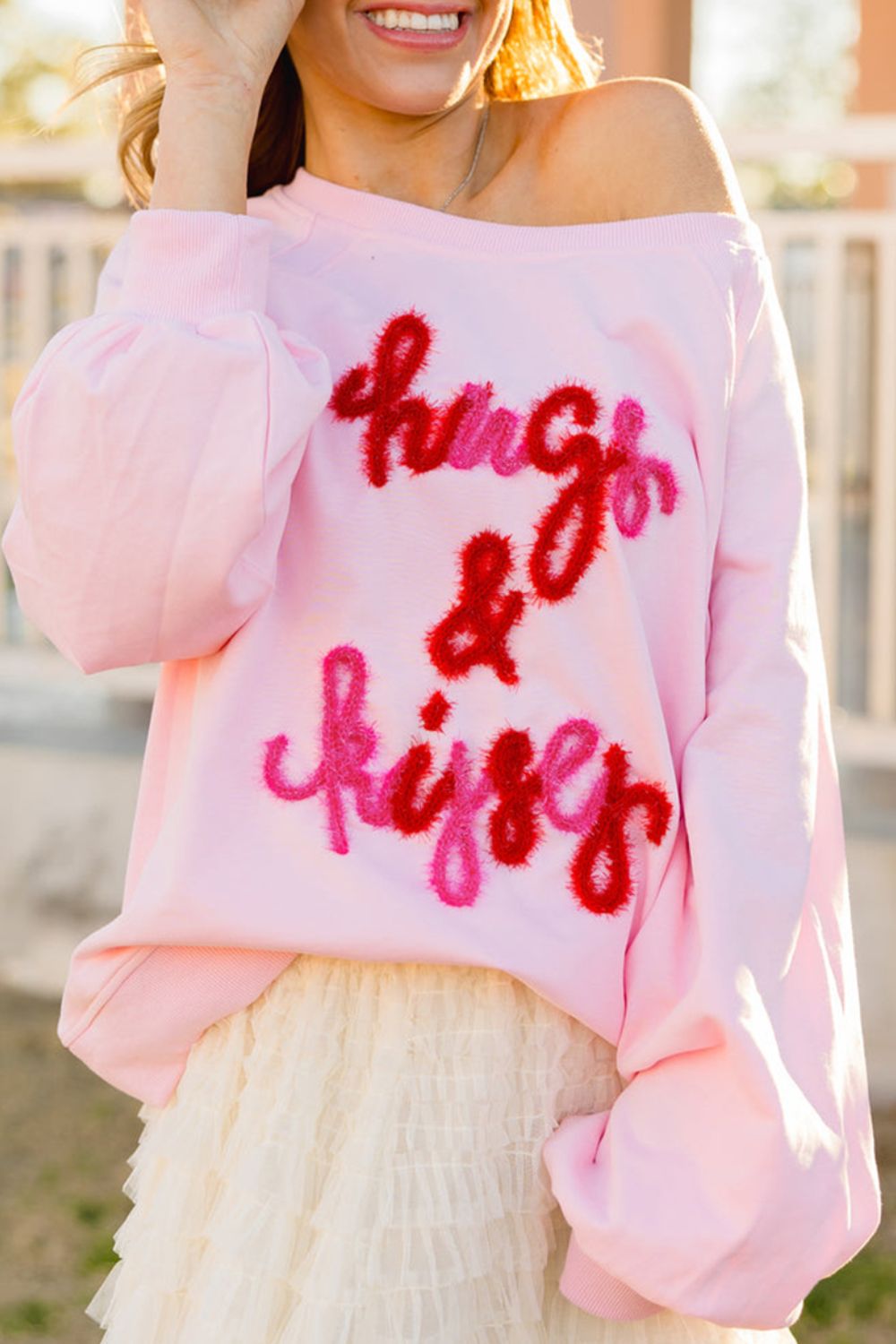 "HUG AND KISSES" Valentine Sweatshirt