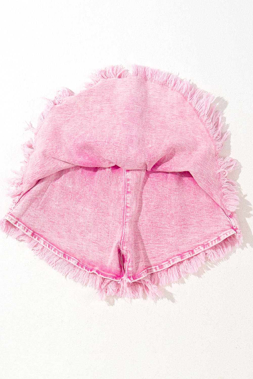 Frayed Pink Denim Skort