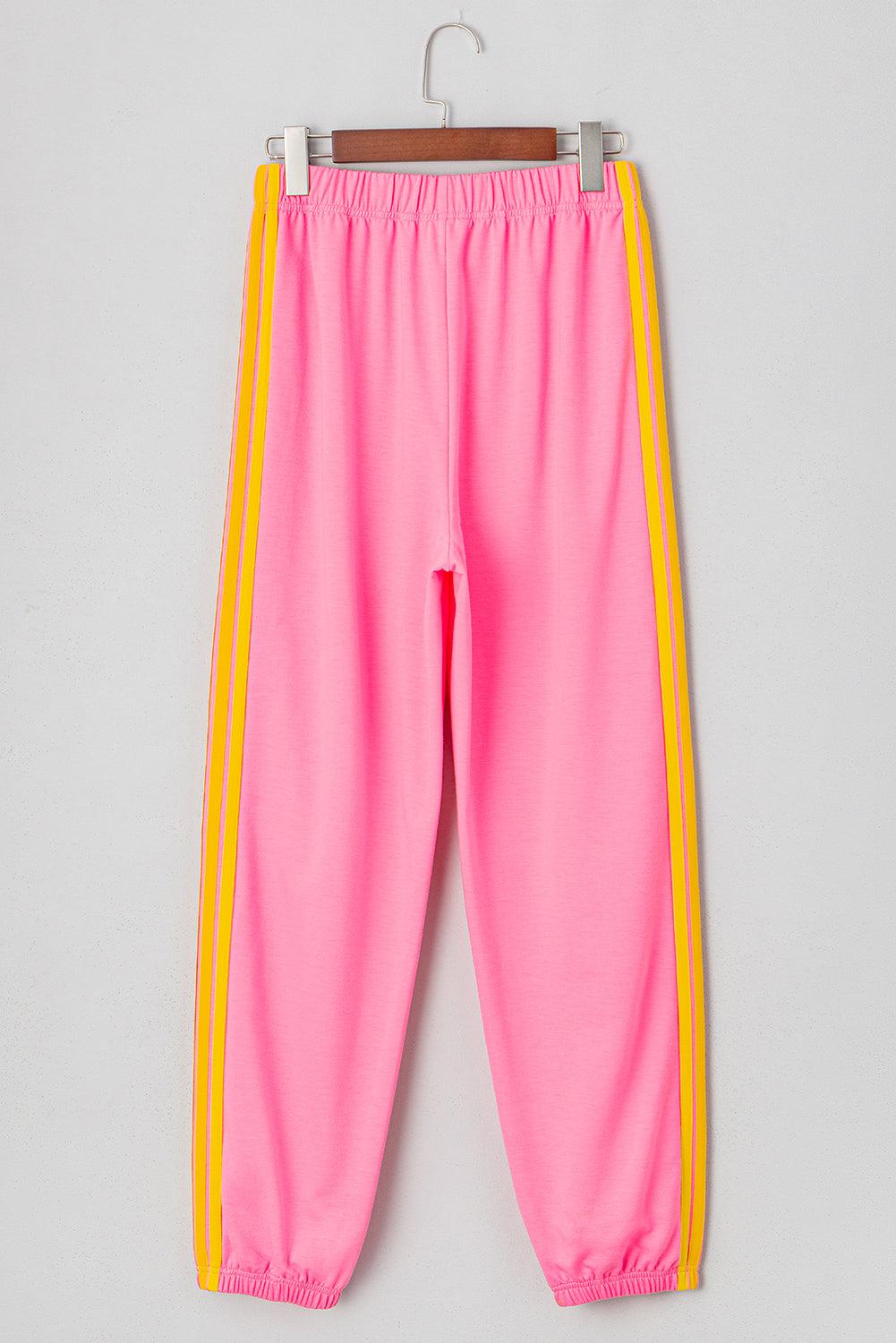 Pink Rainbow High Waist Sweatpants