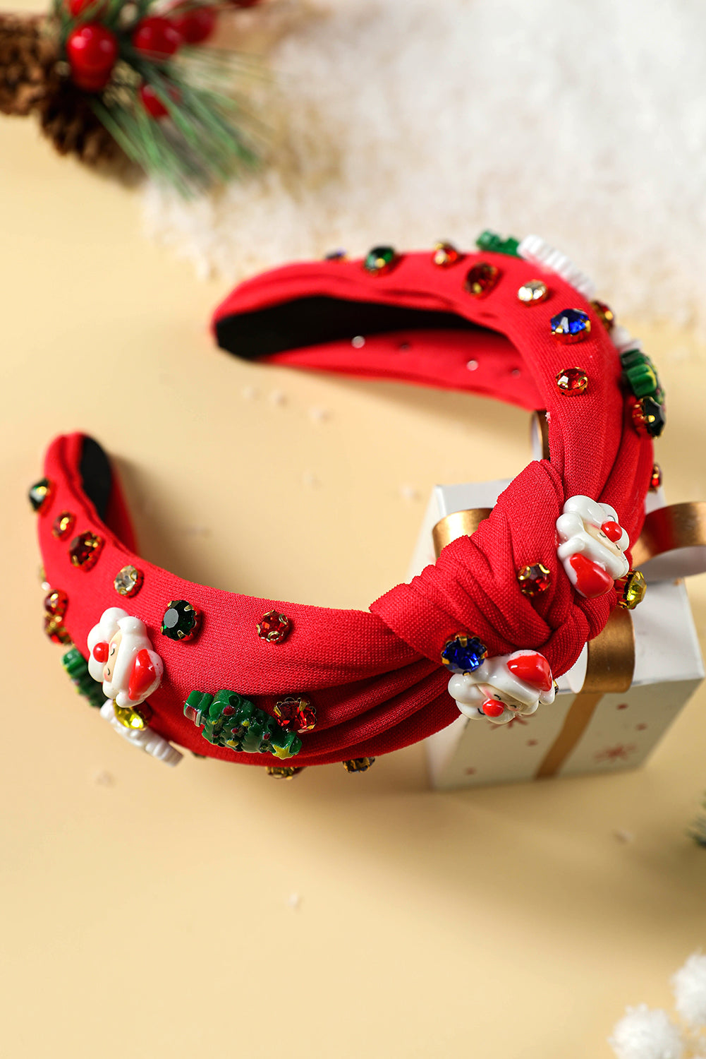  Christmas Rhinestone Icons Knotted Headband