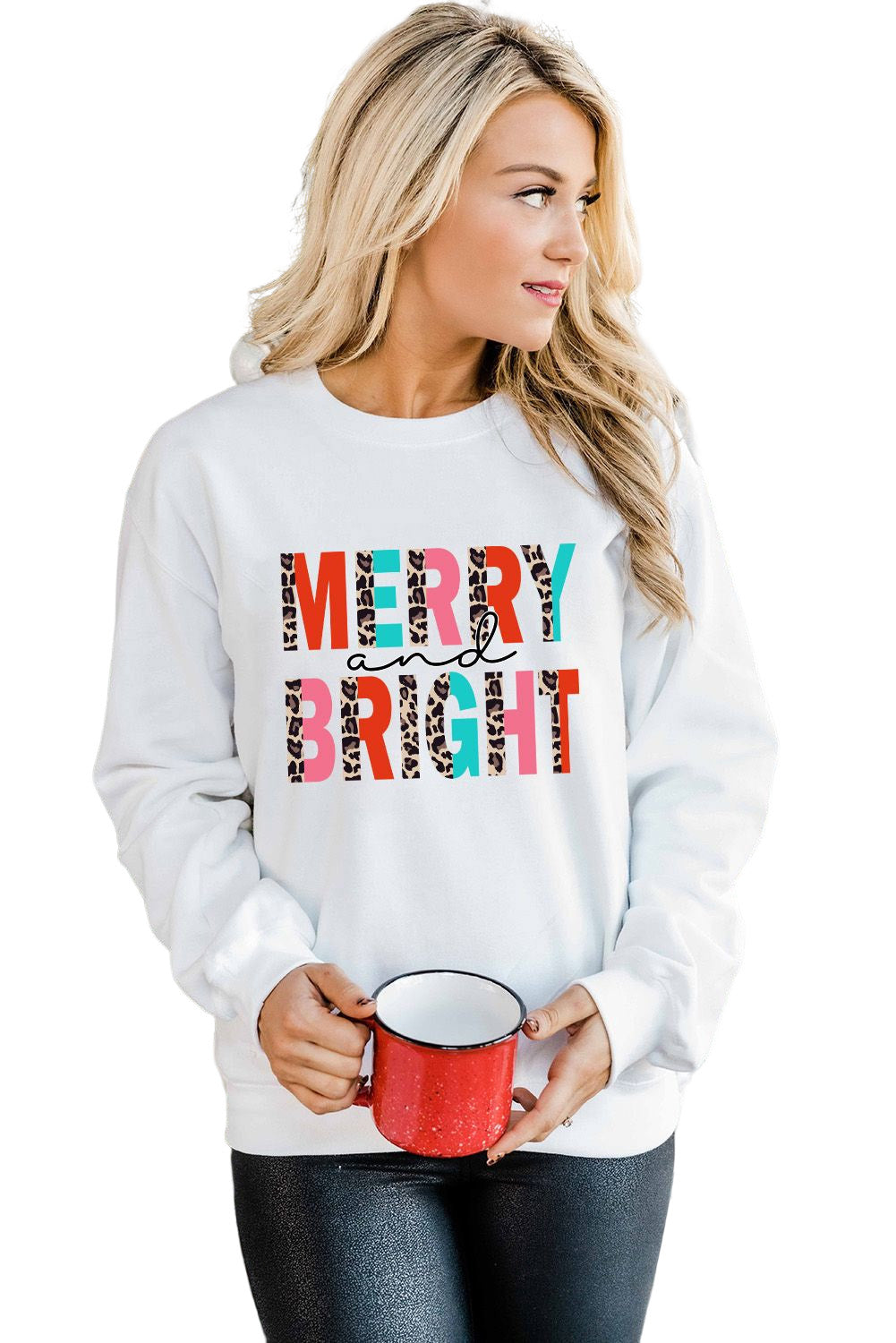  MERRY and BRIGHT Leopard Sweater