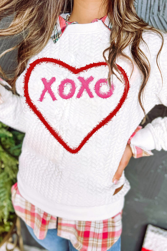 Love Heart XOXO Chenille Sweatshirt