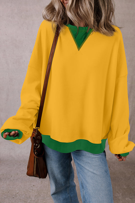 Mustard Oversized Drop Shoulder Sweatshirt