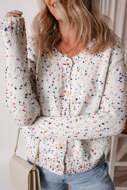 Multicolor Confetti Sweater Cardigan