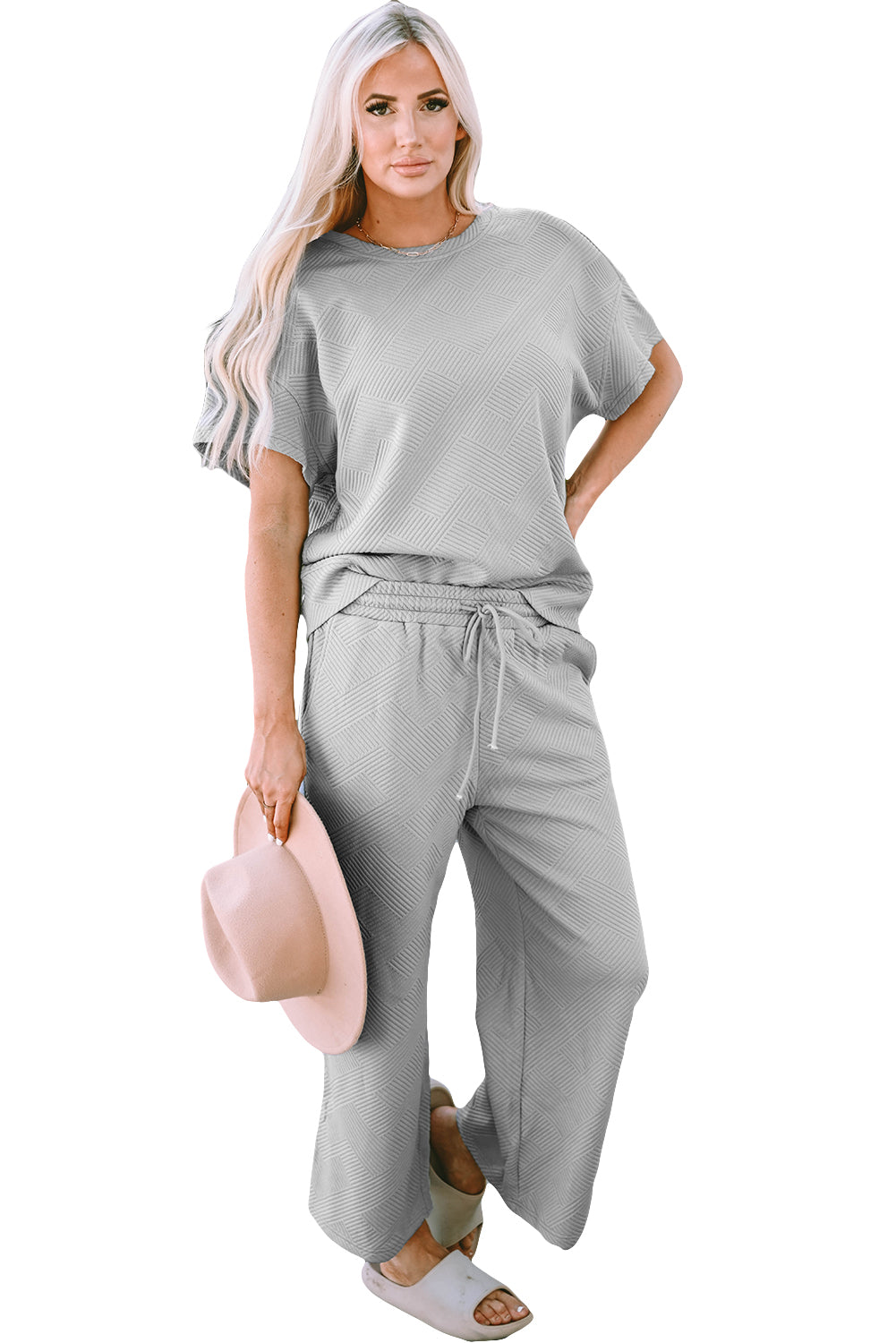 Debbie Loose Fit T Shirt and Drawstring Pants Set