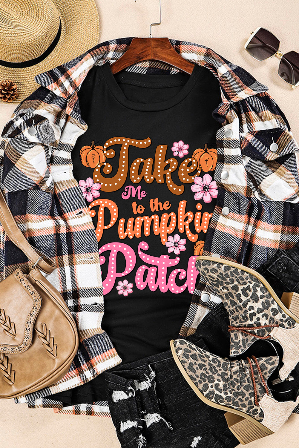 Pumpkin Patch Flower T Shirt