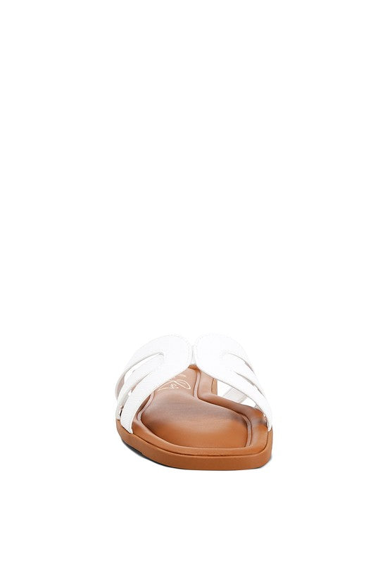 Aura Leather Flat Sandals