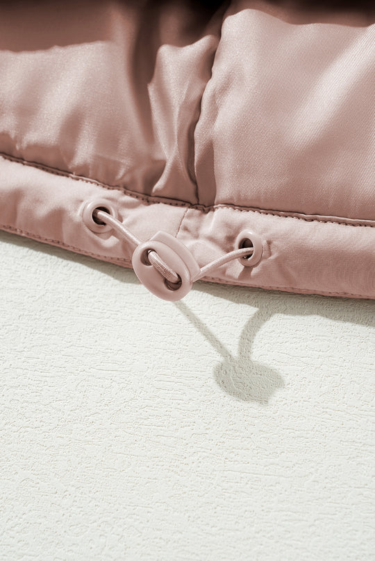 Blush Pink Quilted Puffer Jacket