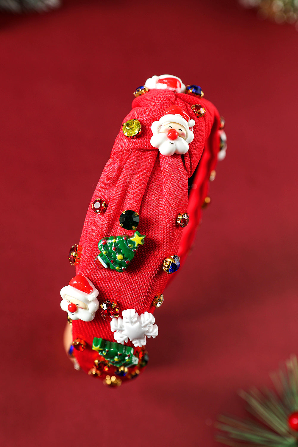  Christmas Rhinestone Icons Knotted Headband