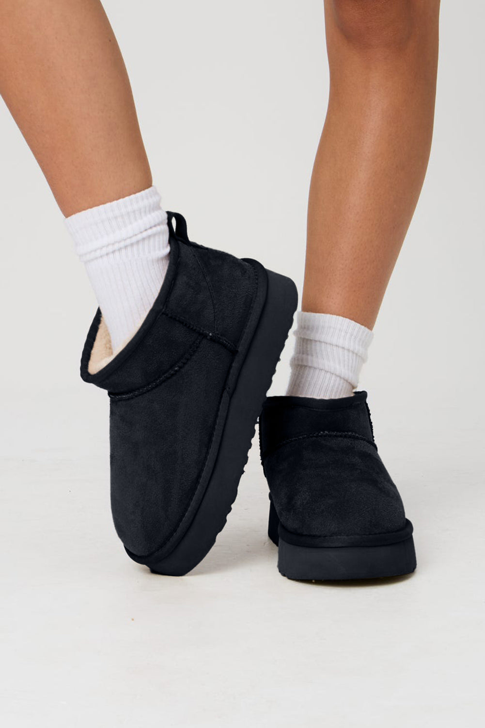 Black Suede Ankle Booties