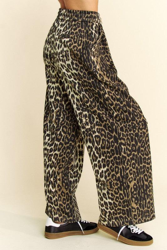 Leopard Wide Leg Pants