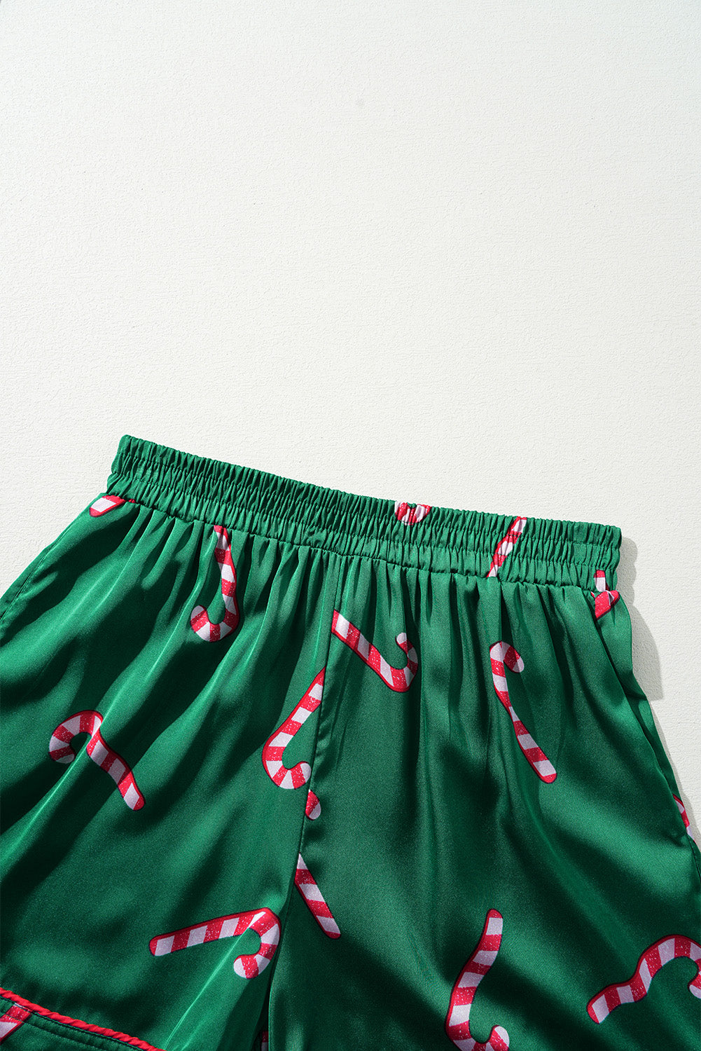 Christmas Candy Cane Shorts Set Pajamas