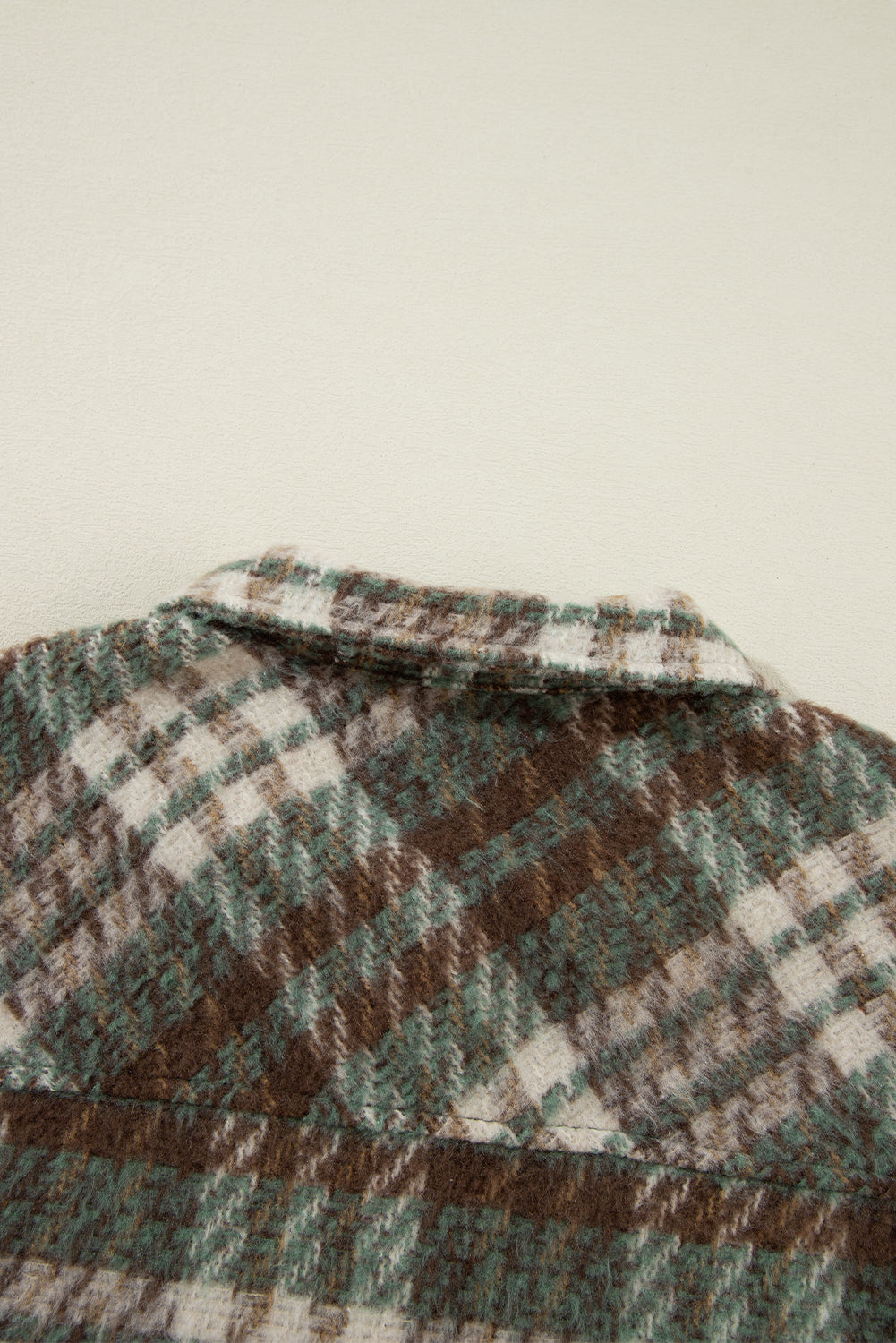 Sage Plaid Collar Shacket