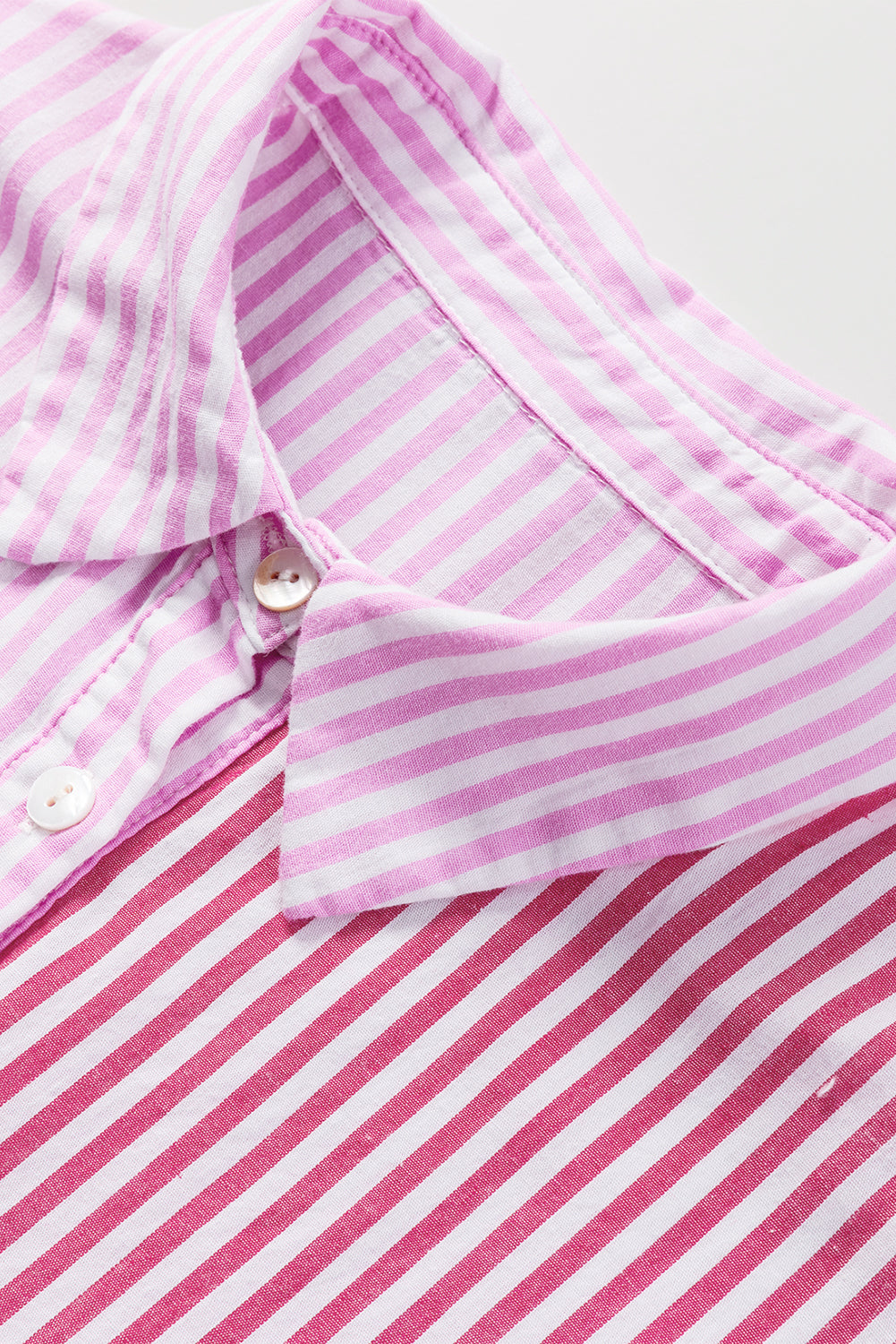 Ruffled Pink Stripe Button Shirt - Klazzi Fashion Boutique