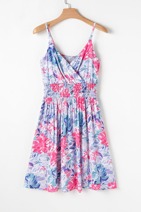  Floral Baby Blue Breeze Mini Dress