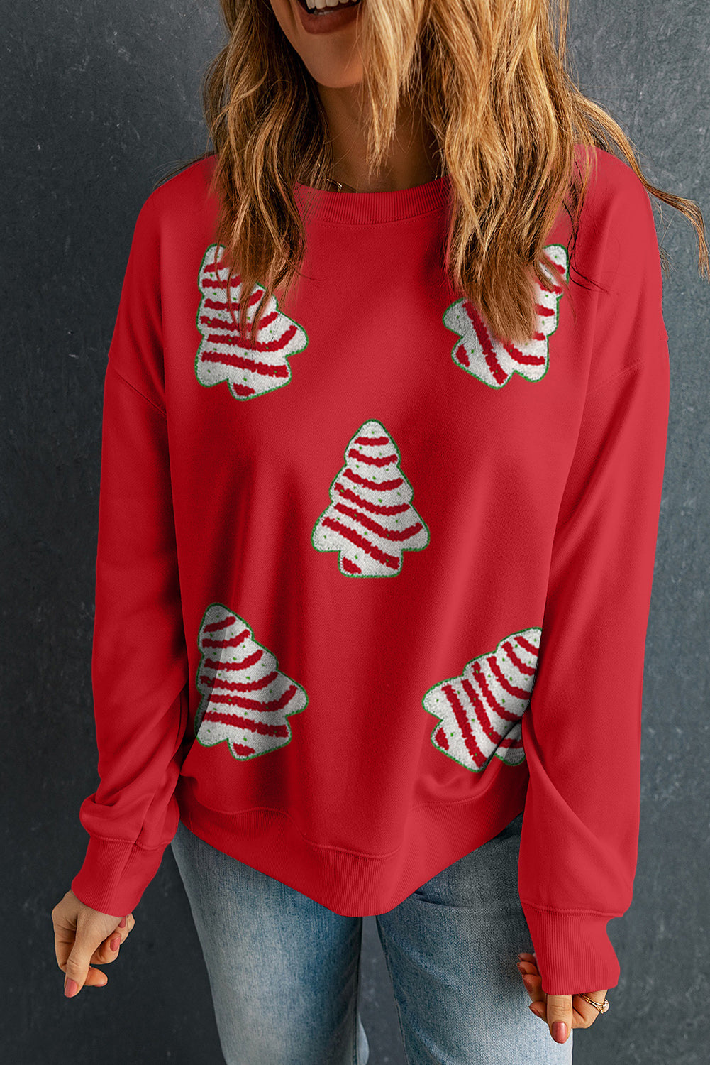  Christmas Trees Patch Sweatshirt