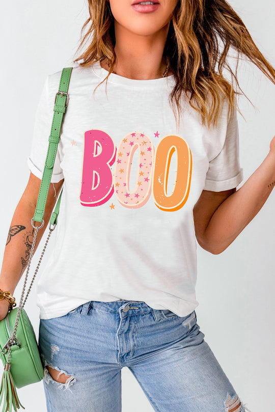  Halloween "BOO" Graphic T-shirt