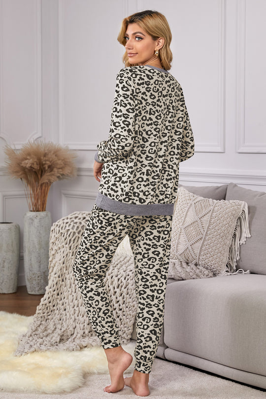 Leopard Print Loungewear Set