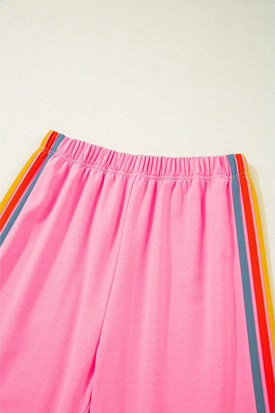 Pink Rainbow High Waist Sweatpants