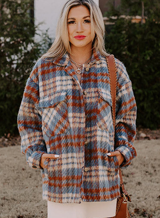 Sonya Plaid Collar Shacket