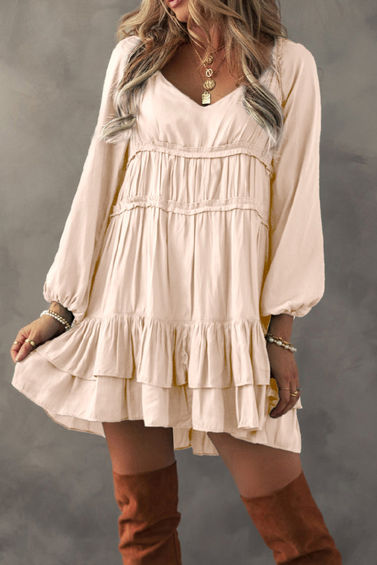 Lydia Ruffled Tiered Loose Mini Dress