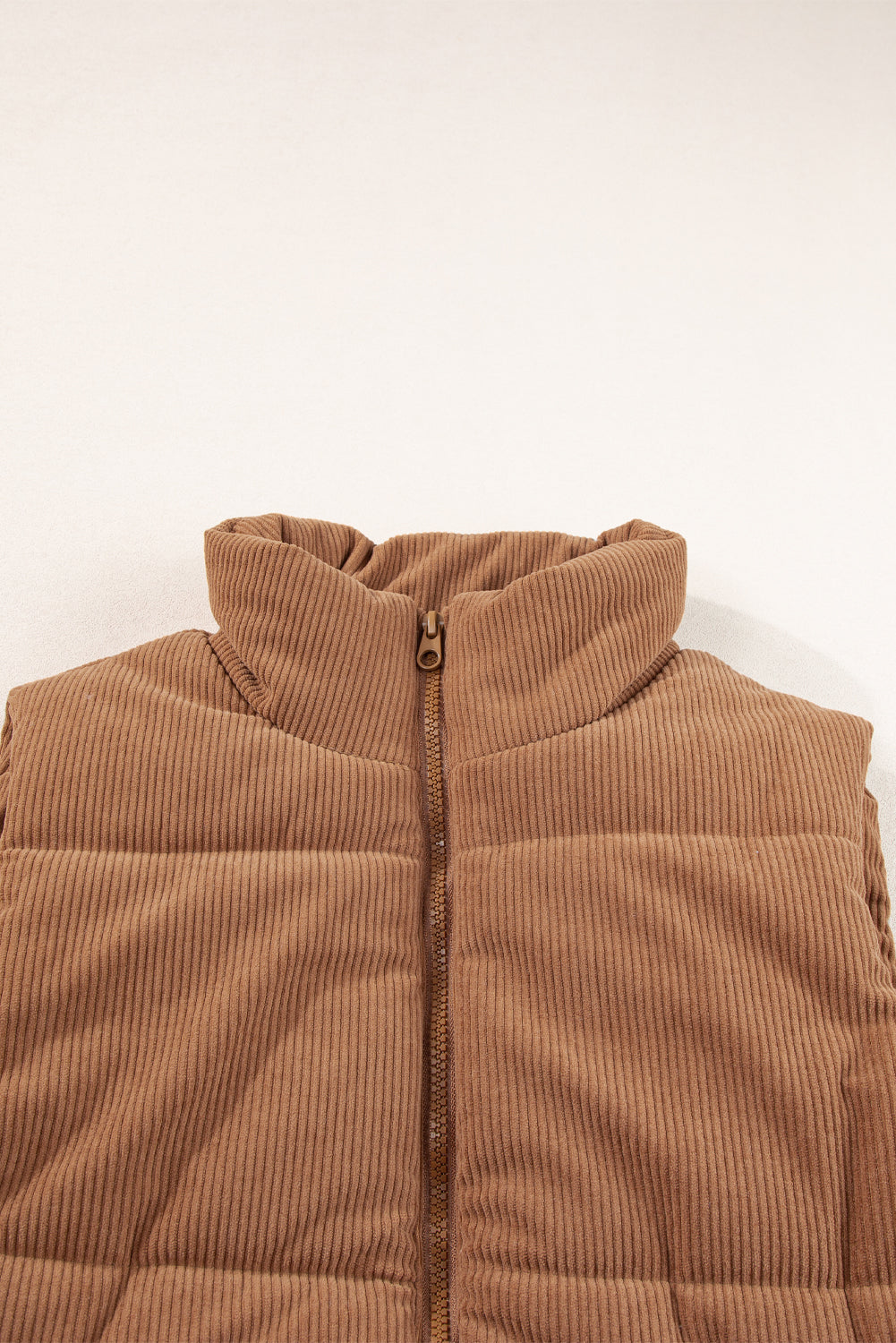 Corduroy Zip Puffer Vest