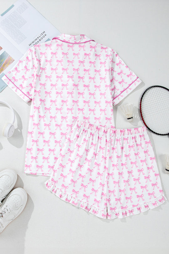 Ruffled Cozy Short Pajama Set