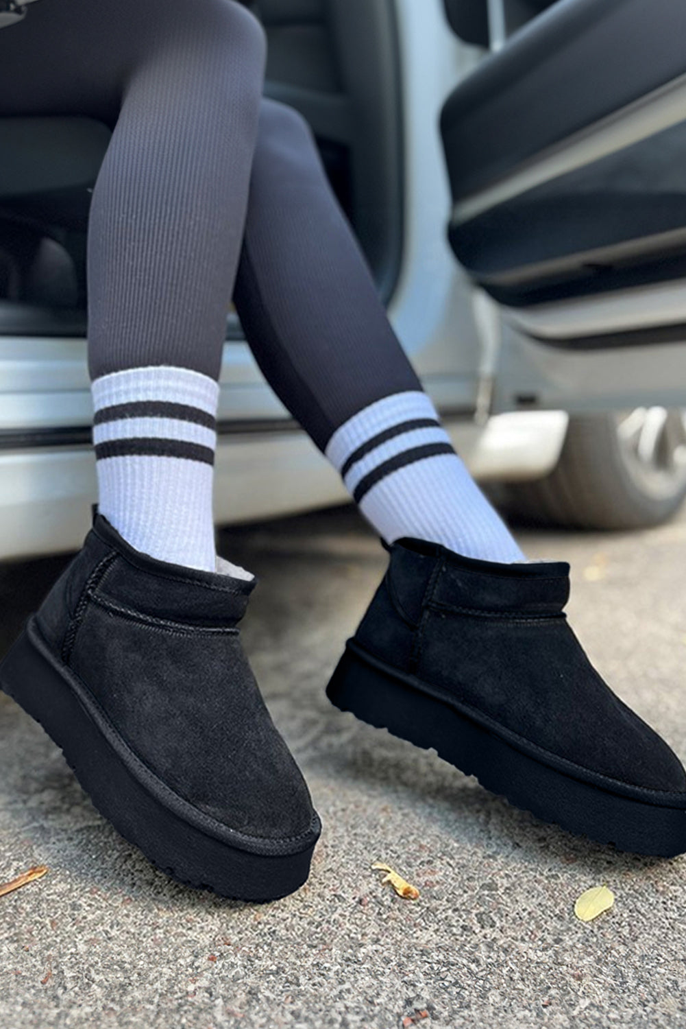 Black Suede Ankle Booties