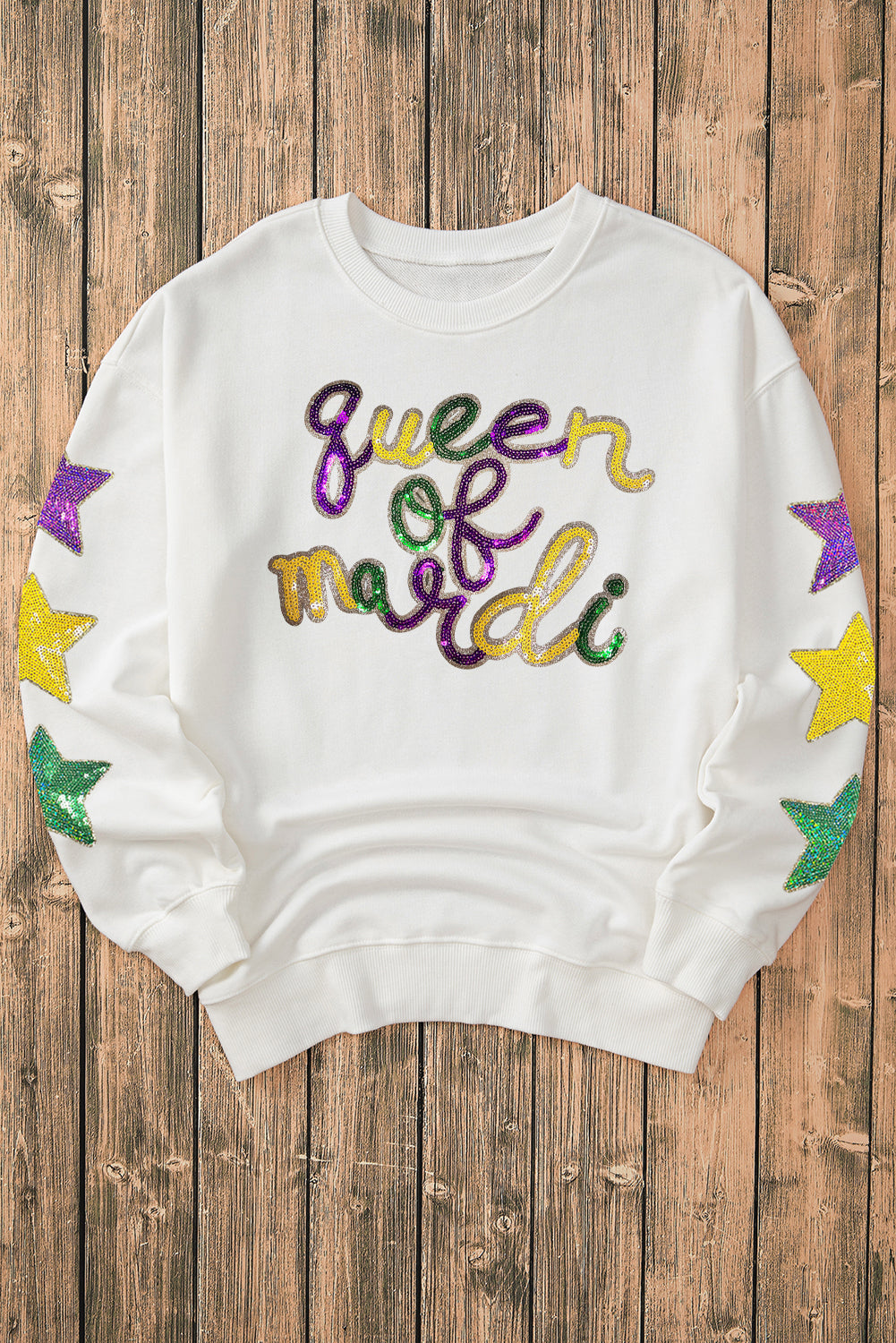 Mardi Gras "Queen of Party" Graphic Sweatshirt