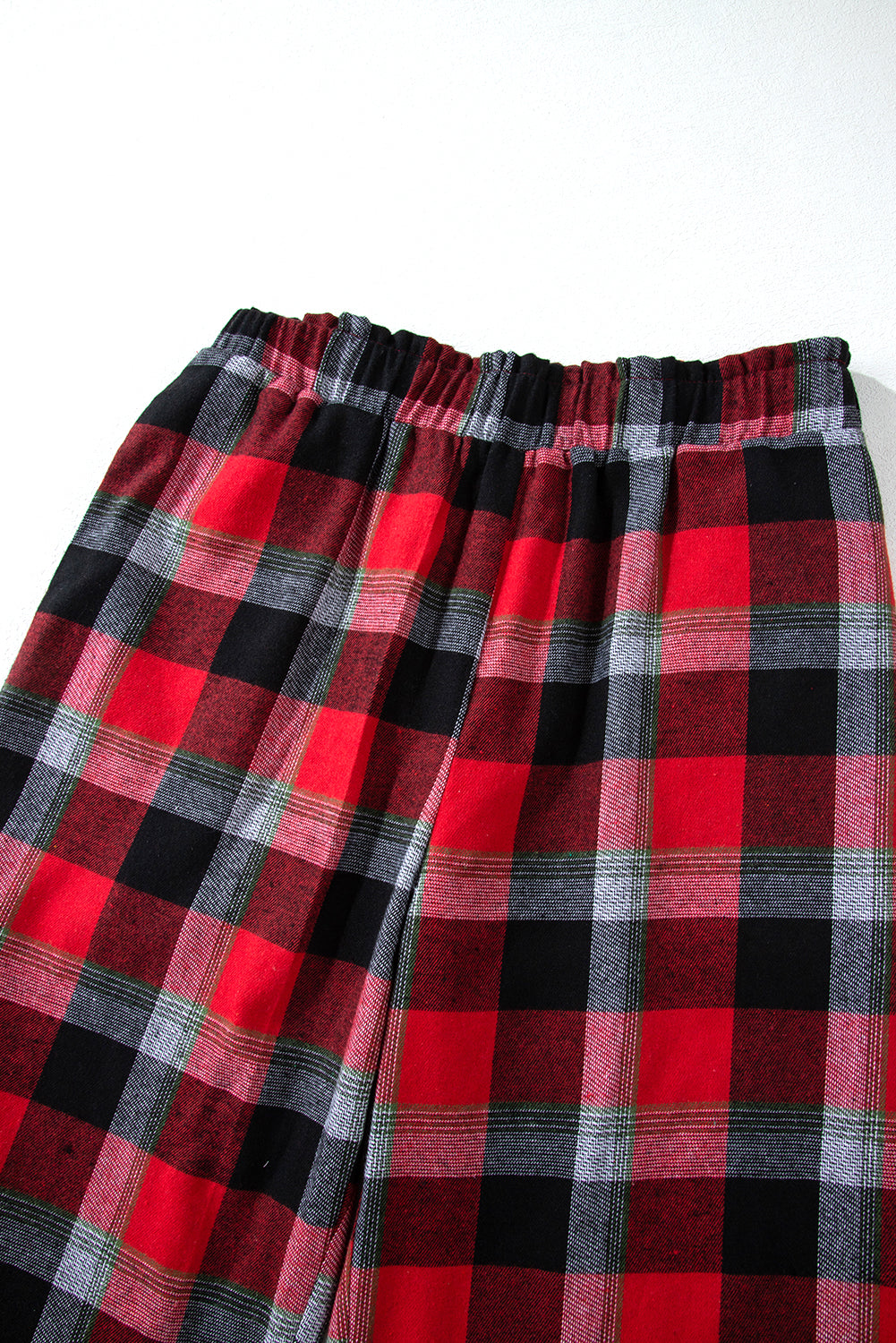 Checkered Red Plaid Pattern Pants Lounge Set