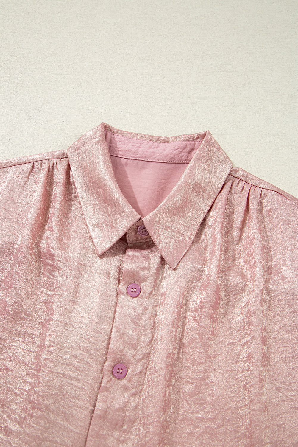 Metallic Pink Loose Fit Blouse