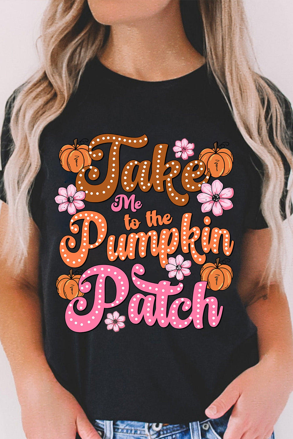 Pumpkin Patch Flower T Shirt