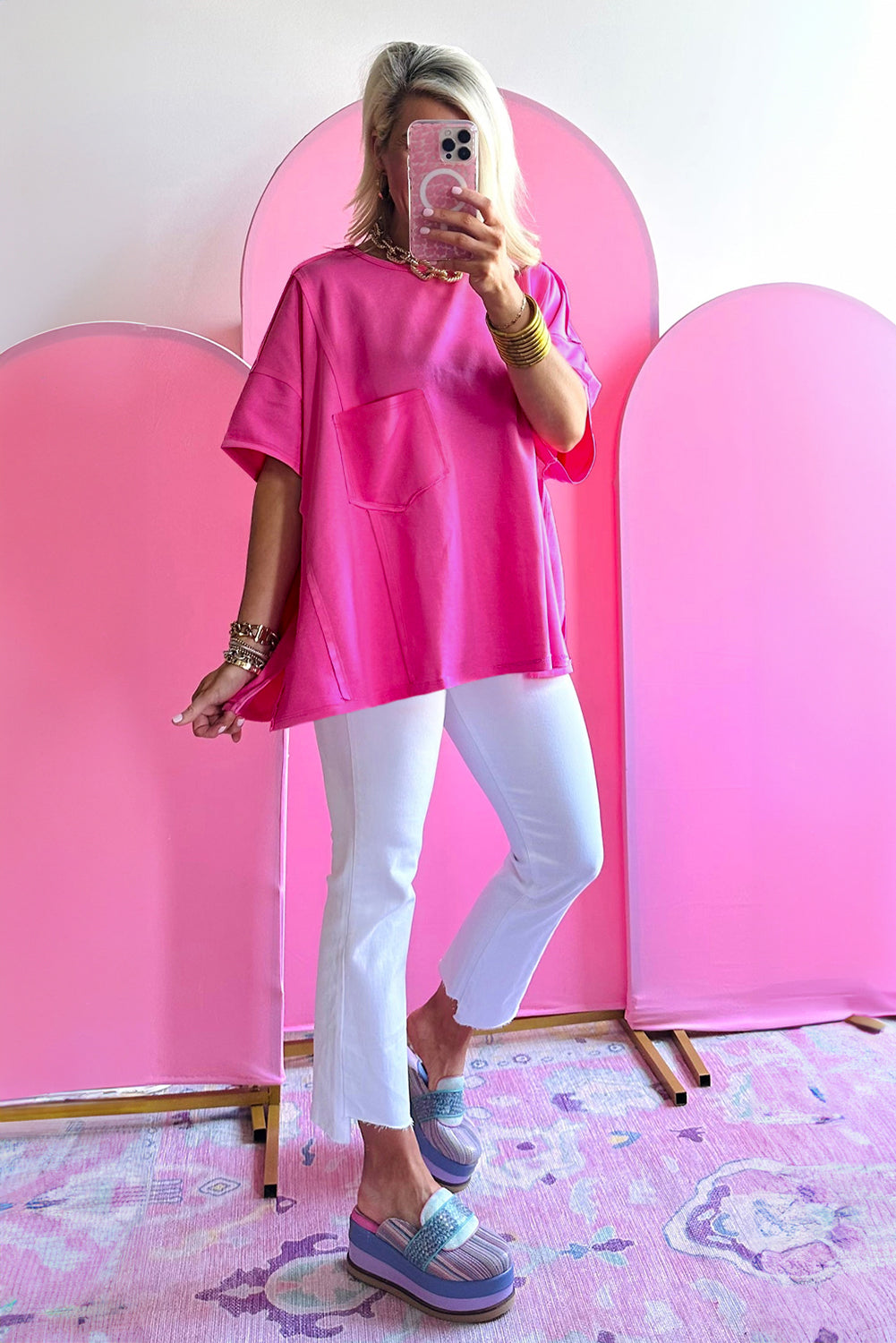 Bright Pink Oversize T-shirt