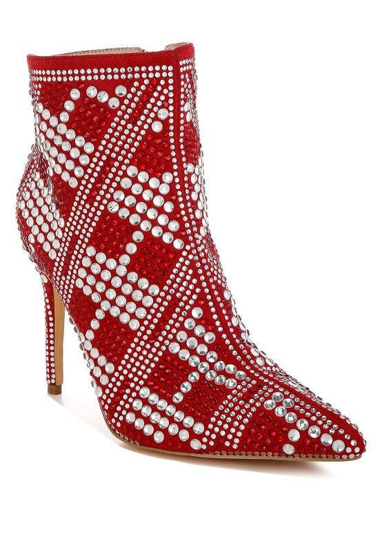 Gillian Rhinestone Stiletto Heel Bootie