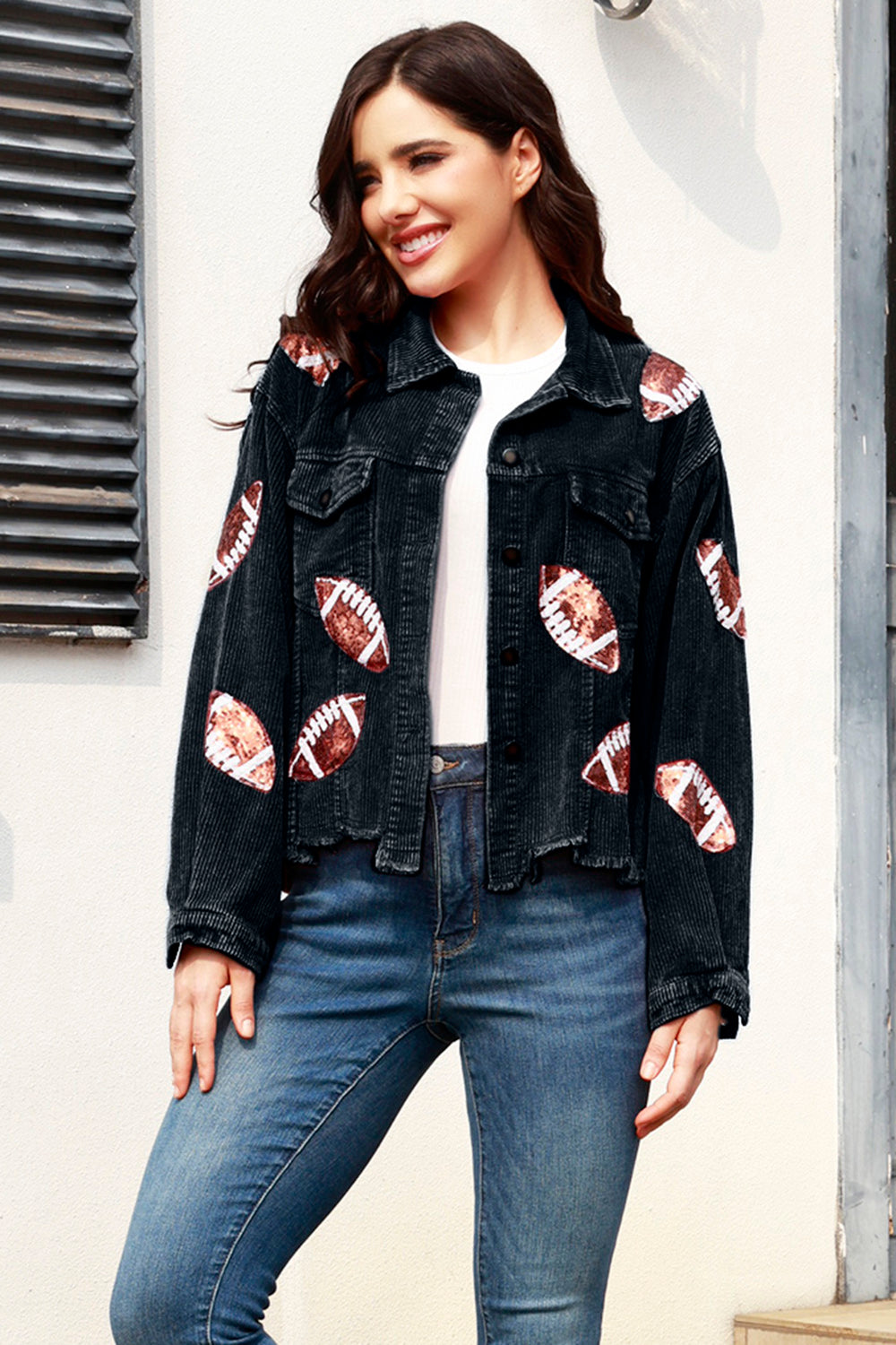 Dazzling Football Sequin Jacket