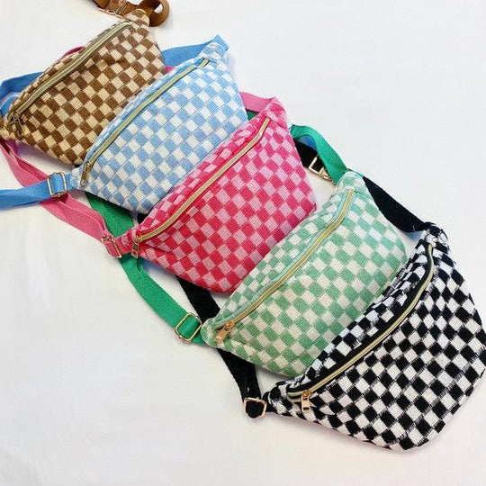 Checkered Belt Sling Bag