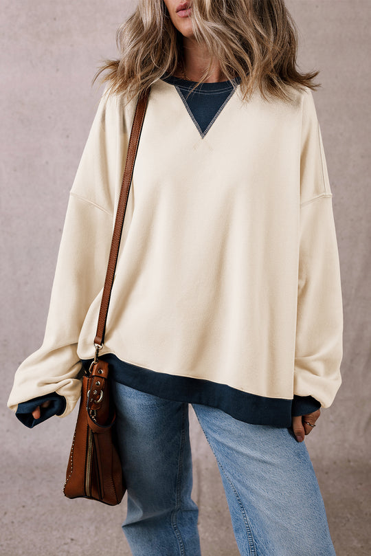  Oversized Drop Shoulder Sweatshirt