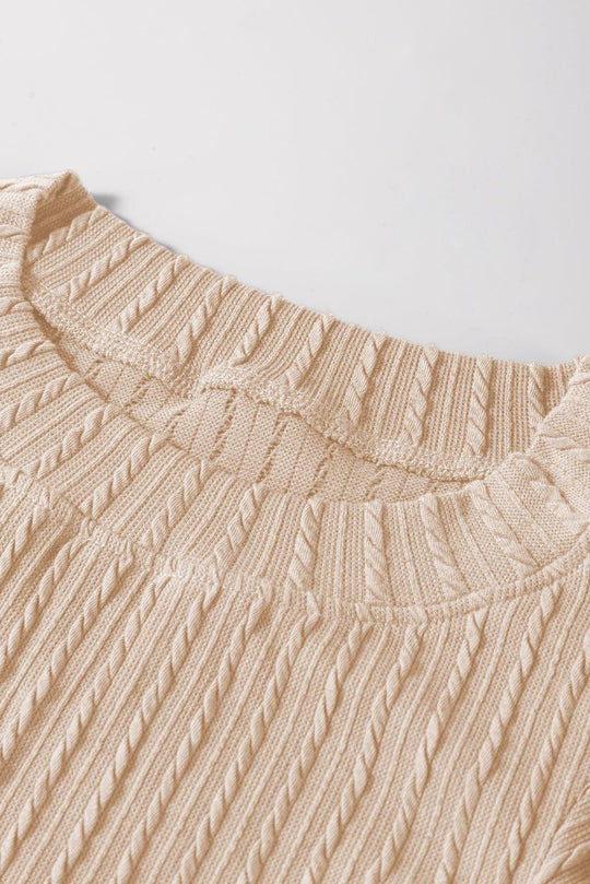 Hazel Knit Flutter Sleeve Top