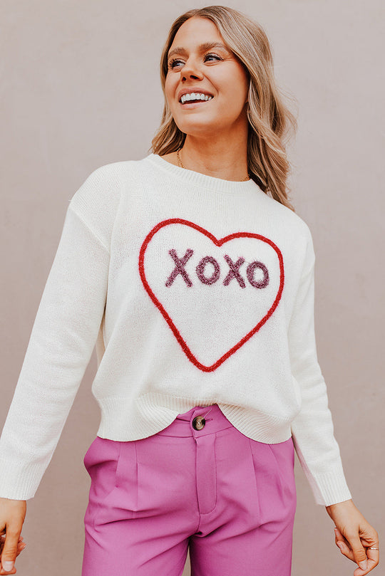 Knitted Heart XOXO Sweater