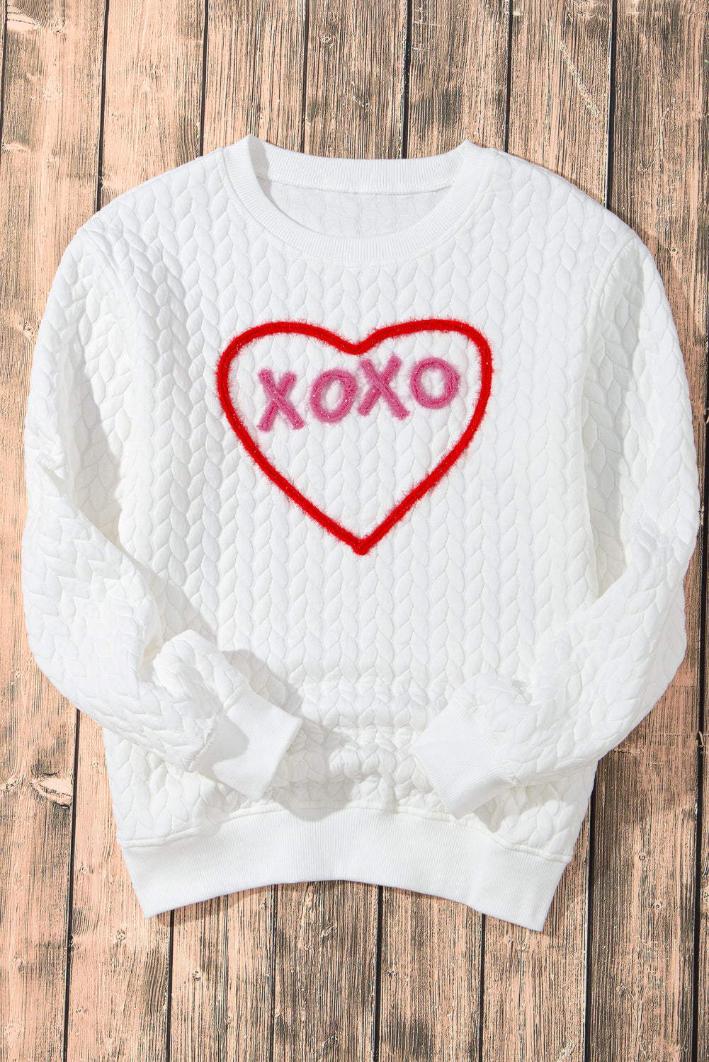 Love Heart XOXO Chenille Sweatshirt