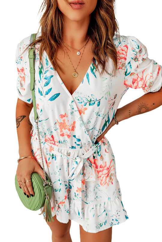 Whitney Multicolor Floral Romper - Klazzi Fashion Boutique