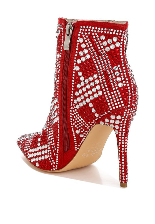 Gillian Rhinestone Stiletto Heel Bootie