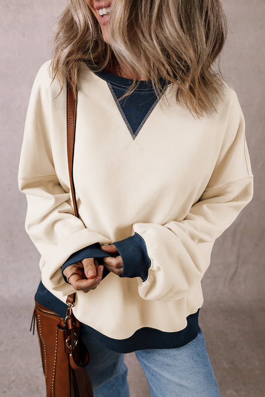  Oversized Drop Shoulder Sweatshirt