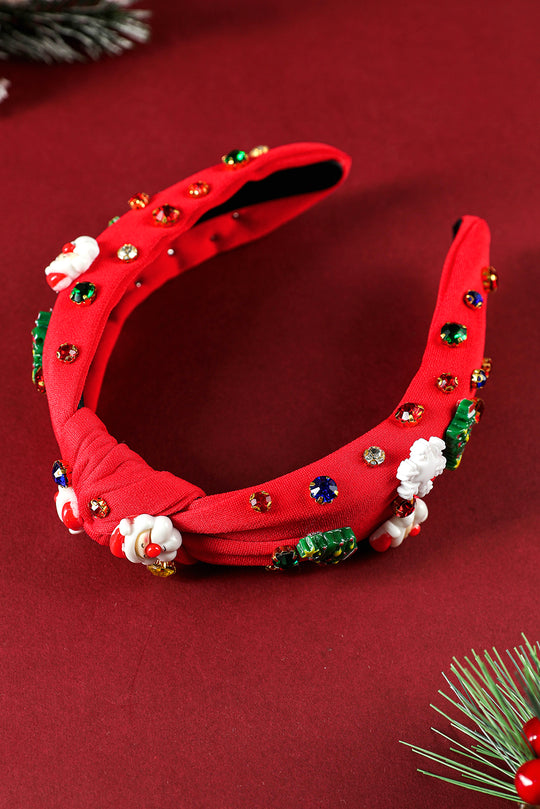  Christmas Rhinestone Icons Knotted Headband