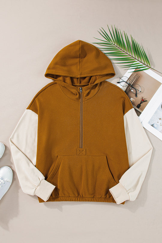 Kangaroo Cinnamon Pocketed Hoodie