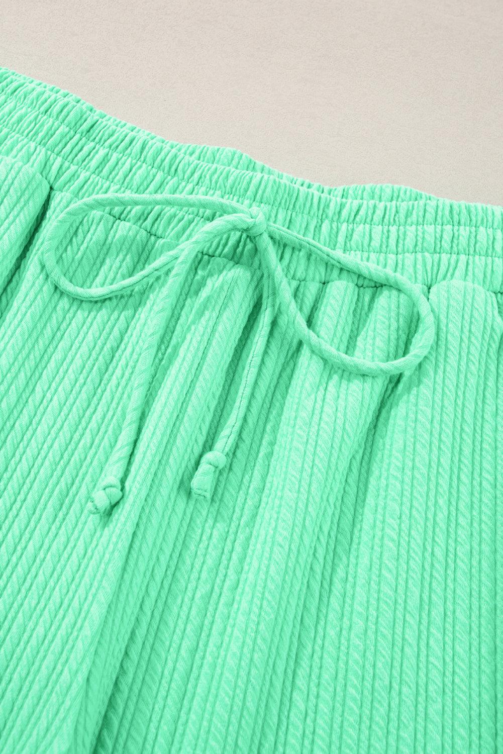 Mint Green Plus Size Wide Leg Capri Set